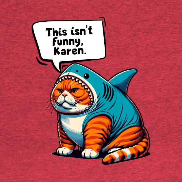 Fat Orange Cat in Shark Costume 😾🦈 by Critter Chaos